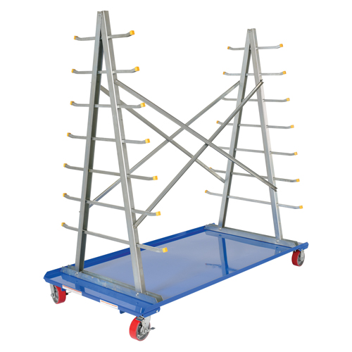 A-Frame Bar & Pipe Cart, Steel, 36-3/4" W x 73-3/4" D x 72-1/2" H, 2000 lbs. Capacity Nia-Chem Ltd.