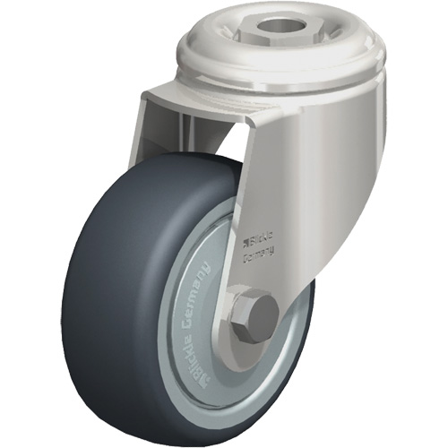 Stainless Steel Thermoplastic Elastomer Caster, Swivel, 3-1/8" (79.5 mm) Dia., 220 lbs. (100 kg.) Capacity Nia-Chem Ltd.
