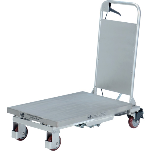 Table &eacute;l&eacute;vatrice hydraulique manuelle &agrave; ciseaux, 27-1/2" lo x 17-5/8" la, Partiellement en acier inoxydable, Capacit&eacute; 400 lb Nia-Chem Ltd.