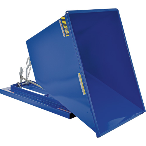 Self-Dumping Hopper, Steel, 1 cu.yd., Blue Nia-Chem Ltd.