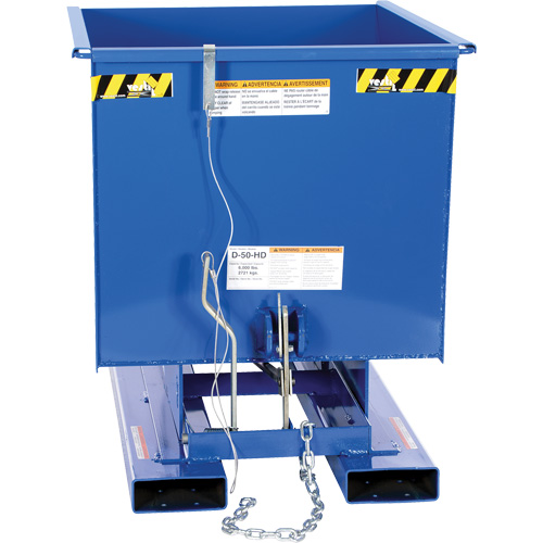 Self-Dumping Hopper, Steel, 1/2 cu.yd., Blue Nia-Chem Ltd.