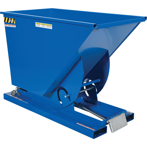 Self-Dumping Hopper, Steel, 3/4 cu.yd., Blue Nia-Chem Ltd.