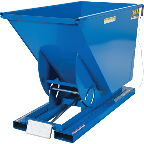 Self-Dumping Hopper, Steel, 3/4 cu.yd., Blue Nia-Chem Ltd.