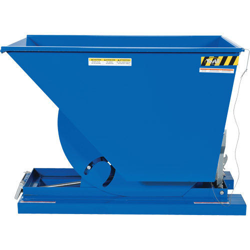 Self-Dumping Hopper, Steel, 3/4 cu.yd., Blue Nia-Chem Ltd.