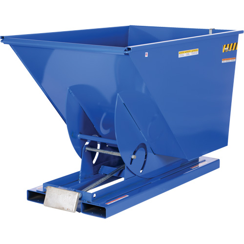Self-Dumping Hopper, Steel, 1-1/2 cu.yd., Blue Nia-Chem Ltd.