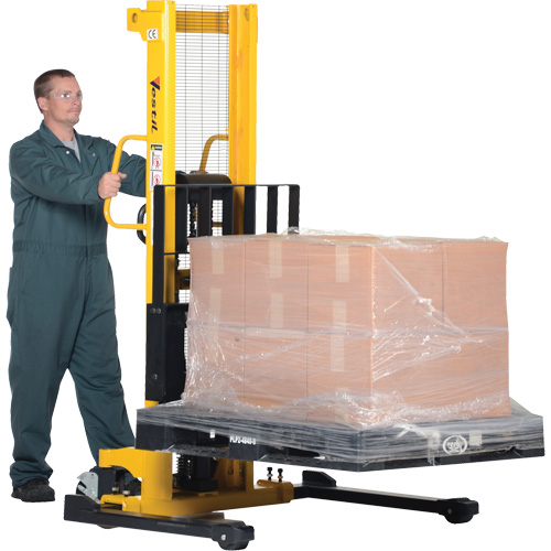 Manual Hydraulic Stacker, Hand Pump Operated, 2000 lbs. Capacity, 35" Max Lift Nia-Chem Ltd.