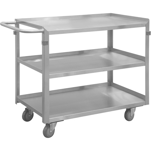 Chariot avec tablettes de calibre industriel, 3 Tiers, 16-3/4" la x 34" h x 36-7/16" p, Capacit&eacute; 600 lb Nia-Chem Ltd.