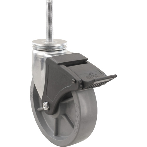 Roulette Emaxx Envirothane, Pivotant avec frein, Diam&egrave;tre 6" (152,4 mm), Capacit&eacute; 1100 lb (499 kg) Nia-Chem Ltd.