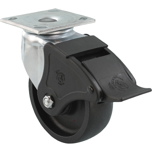 Roulette Emaxx RollX, Pivotant avec frein, 6" (152,4 mm), Nylon, 1200 lb (544,3 kg) Nia-Chem Ltd.