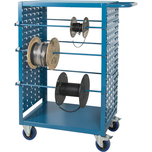 Chariot mobile pour mat&eacute;riaux bobin&eacute;s, Acier, 6 Montants, 21" la x 48" h x 38" p, Capacit&eacute; de 1200 lb Nia-Chem Ltd.