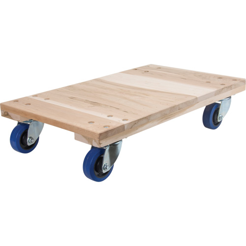 Socles roulants en bois franc pour usage moyen, Roues en Polyol&eacute;fine, Capacit&eacute; de 900 lb, 18" la x 30" p x 7" h Nia-Chem Ltd.
