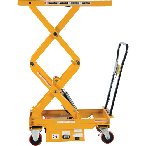 DC Powered Hydraulic Scissor Lift Elevating Cart, Steel, 39-3/4" L x 20-1/2" W, 1000 lbs. Capacity Nia-Chem Ltd.
