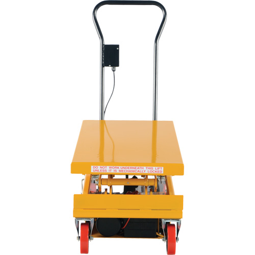 DC Powered Hydraulic Scissor Lift Elevating Cart, Steel, 39-3/4" L x 20-1/2" W, 1000 lbs. Capacity Nia-Chem Ltd.