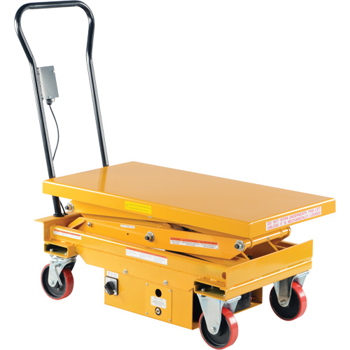 DC Powered Hydraulic Scissor Lift Elevating Cart, Steel, 39-3/4" L x 20-1/2" W, 1000 lbs. Capacity Nia-Chem Ltd.