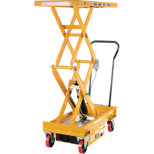 DC Powered Hydraulic Scissor Lift Elevating Cart, Steel, 39-3/4" L x 20-1/2" W, 1000 lbs. Capacity Nia-Chem Ltd.
