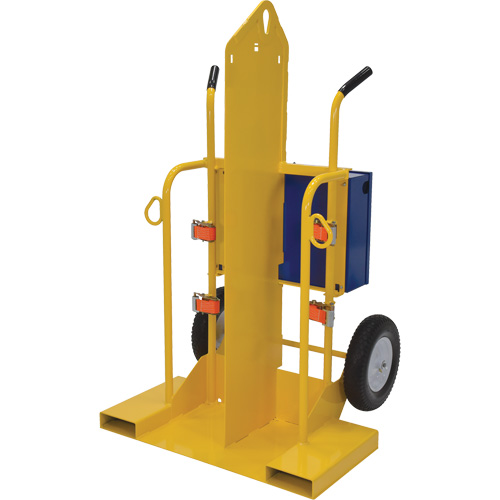 Welding Cylinder Torch Cart, Foam-Filled Wheels, 24" W x 19-1/2" L Base, 500 lbs. Nia-Chem Ltd.
