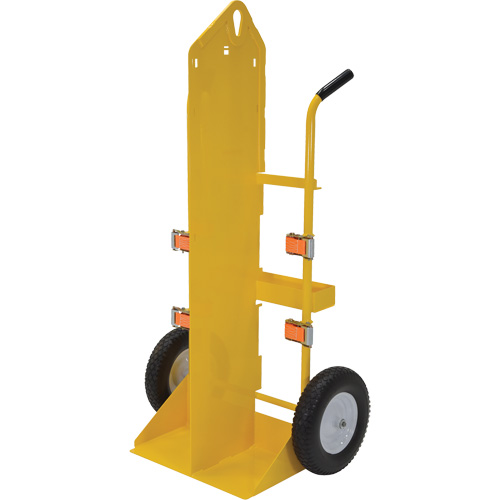 Welding Cylinder Torch Cart, Foam-Filled Wheels, 23-13/16" W x 22-13/16" L Base, 500 lbs. Nia-Chem Ltd.