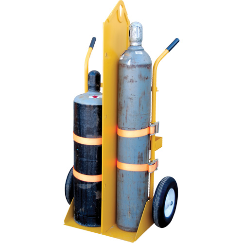 Welding Cylinder Torch Cart, Foam-Filled Wheels, 23-1/8" W x 22-13/16" L Base, 500 lbs. Nia-Chem Ltd.