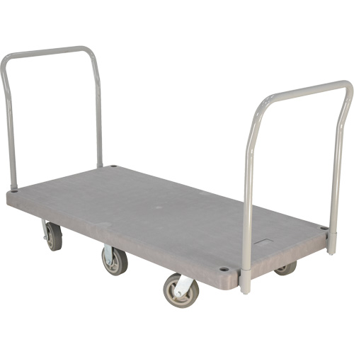 Heavy Duty Plastic Platform Truck, 60" L x 30" W, 3000 lbs. Cap., Polyurethane Wheels Nia-Chem Ltd.
