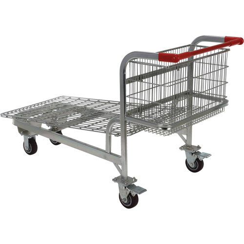 Nestable Wire Cart, Steel, 28-3/4" x 37-1/16" x 59-5/8", 275 lbs. Capacity Nia-Chem Ltd.