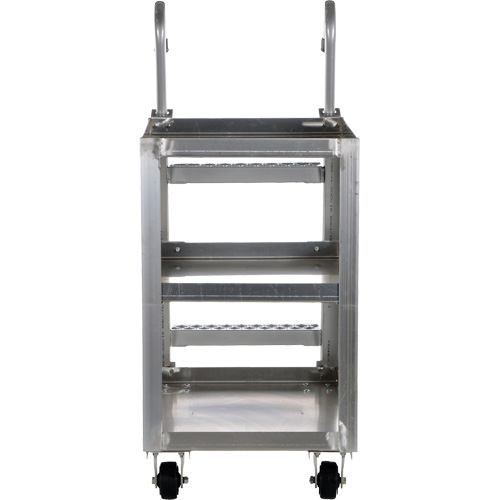 Stockpicker Truck, Aluminum, 21-7/8" W x 40" D, 3 Shelves, 660 lbs. Capacity Nia-Chem Ltd.