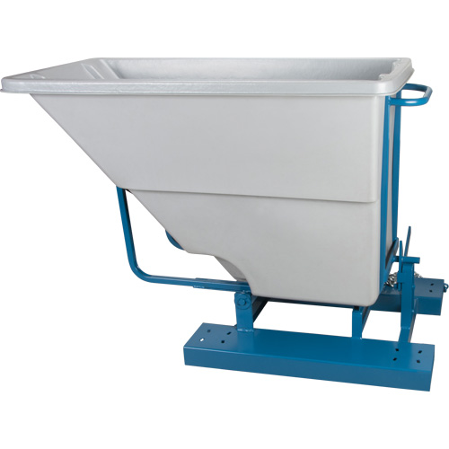 Self-Dumping Hopper, Polyethylene, 5/8 cu.yd., Grey Nia-Chem Ltd.
