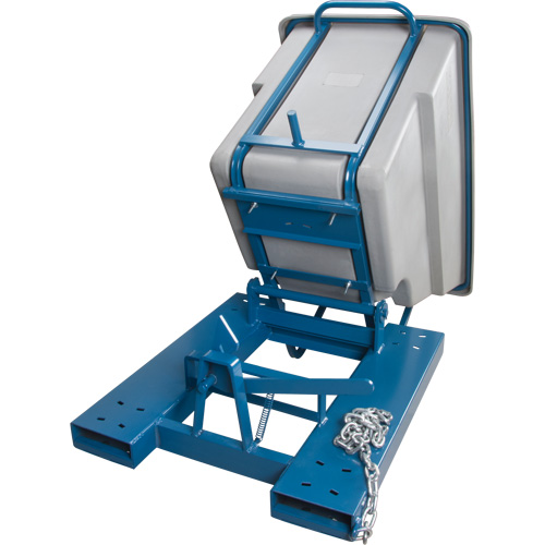 Self-Dumping Hopper, Polyethylene, 5/8 cu.yd., Grey Nia-Chem Ltd.