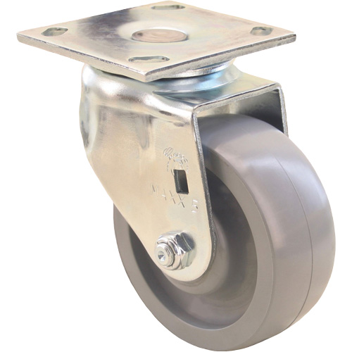 Max9 Directional & Wheel iLock Caster, Swivel with Brake, 6" (152.4 mm), Envirothane Grey-WOW, 1100 lbs. (498.95 kg.) Nia-Chem Ltd.