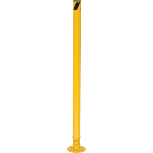 Spring Loaded Bollard, Steel, 42" H x 2-1/8" W, Yellow Nia-Chem Ltd.