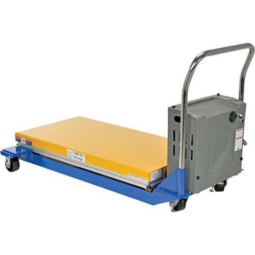 DC Powered & Manual Scissor Lift Table, Steel, 48" L x 24" W, 1000 lbs. Capacity Nia-Chem Ltd.