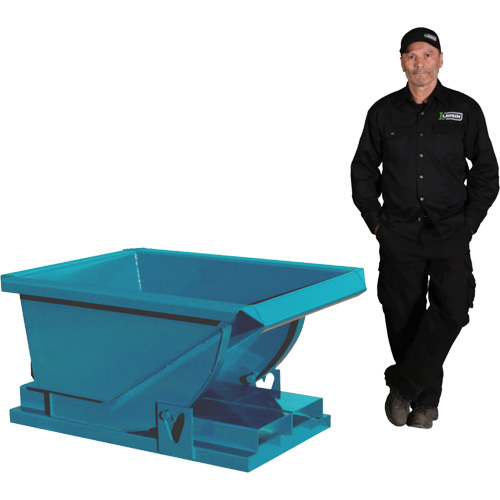 Extra Heavy-Duty Self-Dumping Hopper, Steel, 1/3 cu.yd., Blue Nia-Chem Ltd.