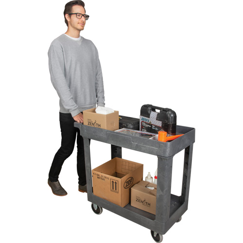 Chariot utilitaire pour l'entretien, 2 tiers, 16-1/2" x 32-1/2" x 34-1/2", Capacit&eacute; 550 lb Nia-Chem Ltd.