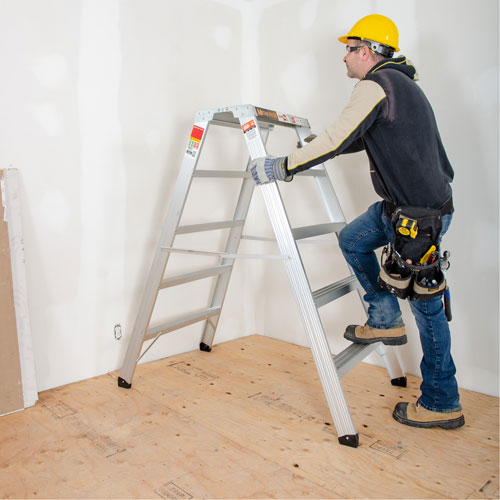 Portable Work-Stand Saw Horse, Aluminum Frame, 12-1/4" D x 56" H Nia-Chem Ltd.