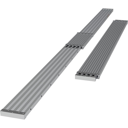 Planche de travail t&eacute;lescopique, 204" la x 12" pr, Capacit&eacute; de 250 lb, D&eacute;mont&eacute; Nia-Chem Ltd.