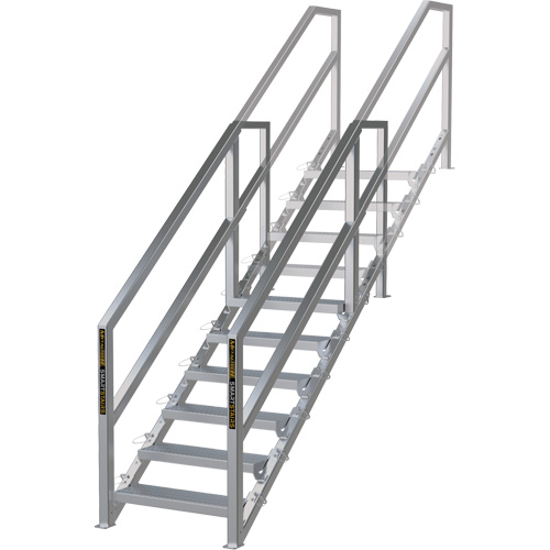 SmartStairs 6-10 Steps Modular Construction Stair System, 75" H Nia-Chem Ltd.