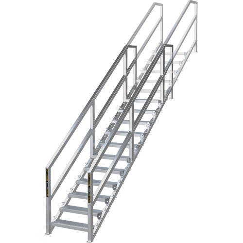 SmartStairs 11-16 Steps Modular Construction Stair System, 120" H Nia-Chem Ltd.