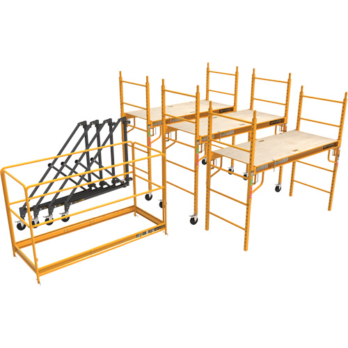 Complete 18' Drywall  Baker Scaffold Tower Set, 122" D x 236" H Nia-Chem Ltd.