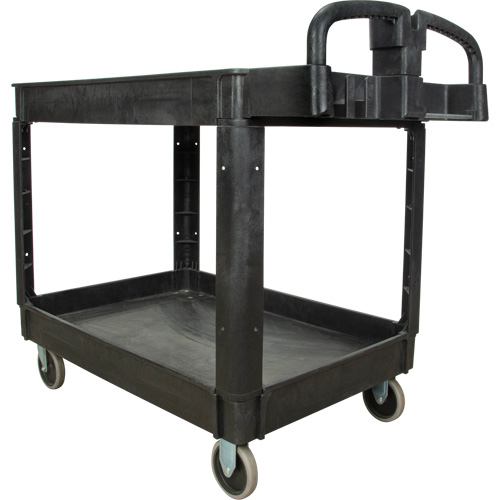 Utility Cart, 2 Tiers, 25-5/8" x 33-1/2" x 43-3/4", 550 lbs. Capacity Nia-Chem Ltd.