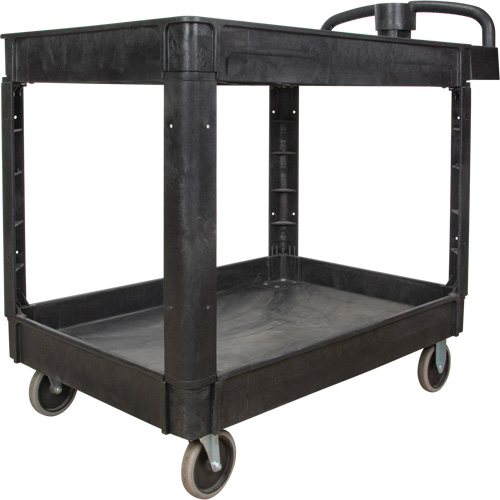 Utility Cart, 2 Tiers, 25-5/8" x 33-1/2" x 43-3/4", 550 lbs. Capacity Nia-Chem Ltd.