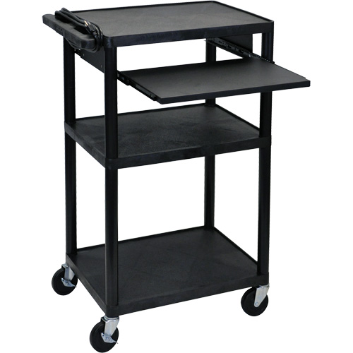 Electric Utility Cart, 3 Tiers, 24" x 42" x 18", 300 lbs. Capacity Nia-Chem Ltd.