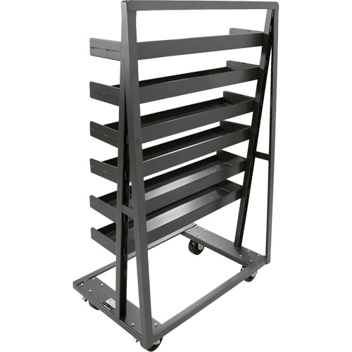 Single-Sided Heavy Duty A-Frame Cart with 6 Lipped Trays, 38" x 25" x 63", 2500 lbs. Capacity Nia-Chem Ltd.