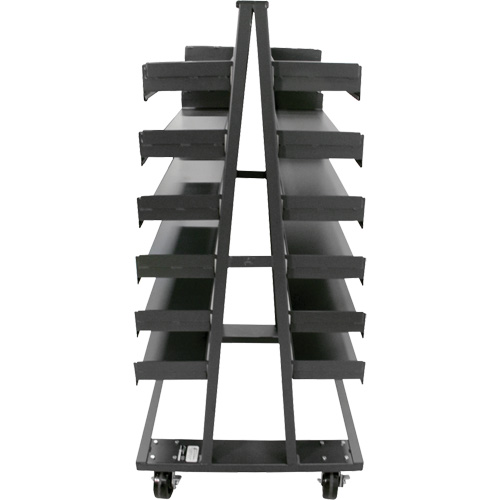Double-Sided Heavy Duty A-Frame Cart with 12 Trays, 38" x 30" x 63", 2500 lbs. Capacity Nia-Chem Ltd.
