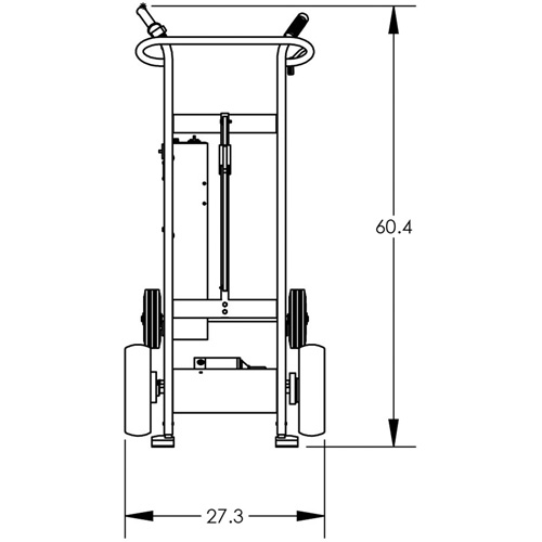 Diable pour baril motoris&eacute; avec roues pneumatiques Nia-Chem Ltd.