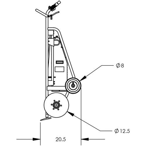 Diable pour baril motoris&eacute; avec roues pneumatiques Nia-Chem Ltd.
