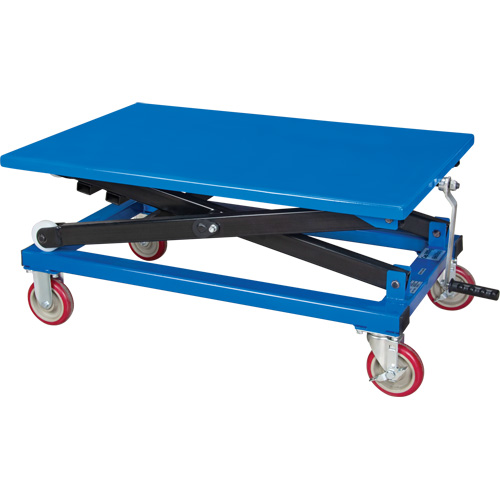 Table &eacute;l&eacute;vatrice manuelle &agrave; ciseaux, 37-3/8" lo x 23-5/8" la, Acier, Capacit&eacute; 660 lb Nia-Chem Ltd.