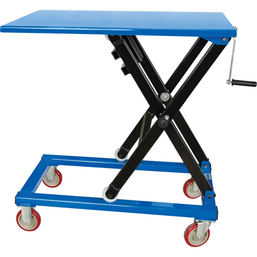 Table &eacute;l&eacute;vatrice manuelle &agrave; ciseaux, 37-3/8" lo x 23-5/8" la, Acier, Capacit&eacute; 660 lb Nia-Chem Ltd.