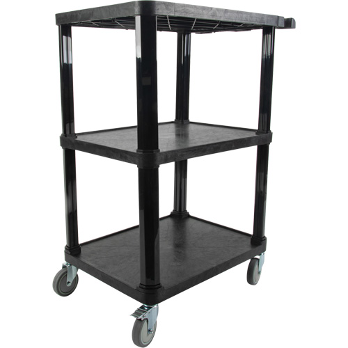 Utility Cart with Flat Shelf, 3 Tiers, 18-1/8" x 37-3/8" x 27-3/4", 330 lbs. Capacity Nia-Chem Ltd.