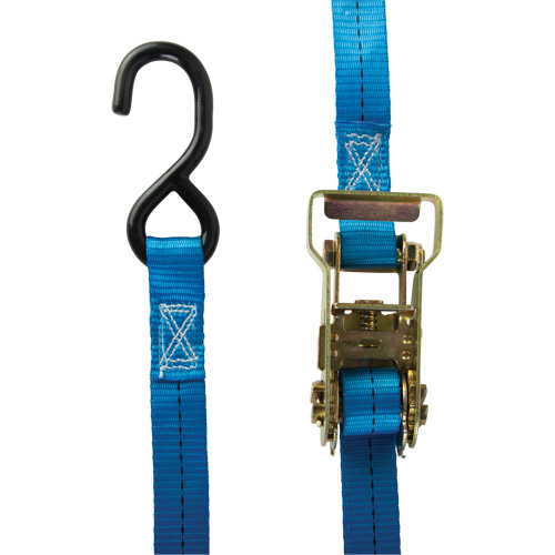 Tendeur d'arrimage &agrave; cliquet, Crochet en J, 15' , 1" , Charge d'utilisation max. 500 lb (227 kg) Nia-Chem Ltd.
