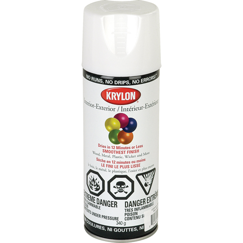 Laque industrielle Acryli-Quik, Blanc, Semi-brillant, 12 oz, Canette a&eacute;rosol Nia-Chem Ltd.
