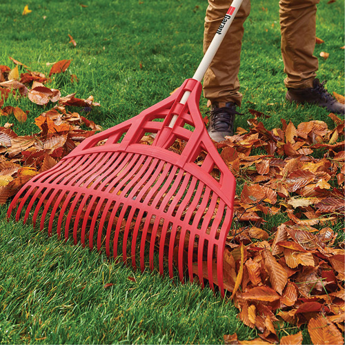 Leaf Rake, 24" Blade, Wood Handle, Plastic Blade Nia-Chem Ltd.
